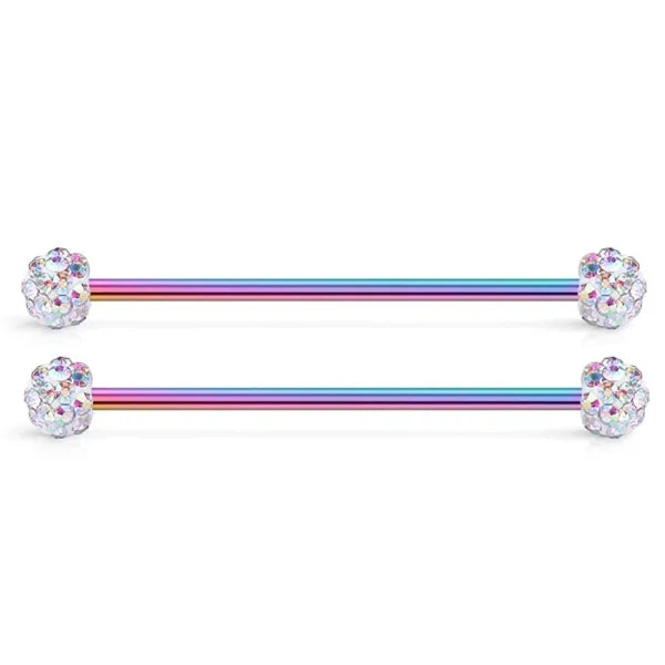 Fashion Colorful Small Stud Earrings – Stainless Steel Circle Hoop & Dangle Earrings - Himpall