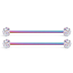 Fashion Colorful Small Stud Earrings – Stainless Steel Circle Hoop & Dangle Earrings - Himpall