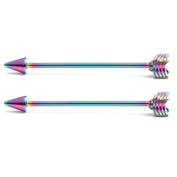 Fashion Colorful Small Stud Earrings – Stainless Steel Circle Hoop & Dangle Earrings - Style 48