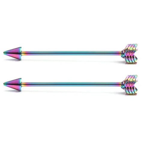 Fashion Colorful Small Stud Earrings – Stainless Steel Circle Hoop & Dangle Earrings - Style 48