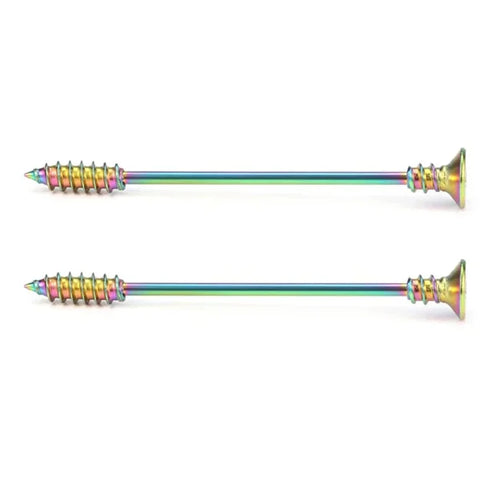 Fashion Colorful Small Stud Earrings – Stainless Steel Circle Hoop & Dangle Earrings - Style 51