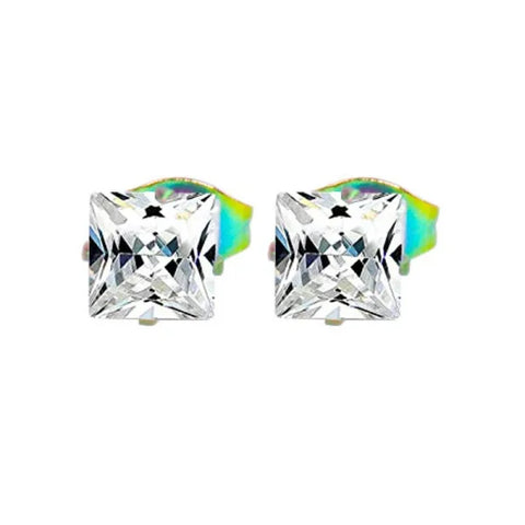 Fashion Colorful Small Stud Earrings – Stainless Steel Circle Hoop & Dangle Earrings - Style 20