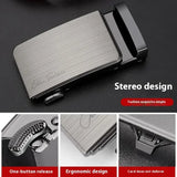 Leather Belt Alloy Buckle Men Business Attire