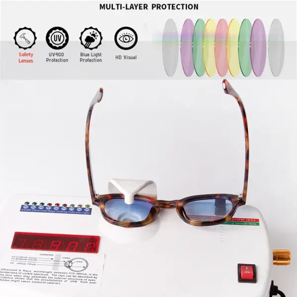 Fashion Gradient Blue Small Round Sunglasses for Adults