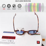 Fashion Gradient Blue Small Round Sunglasses for Adults