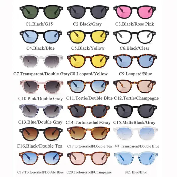Fashion Gradient Blue Small Round Sunglasses for Adults
