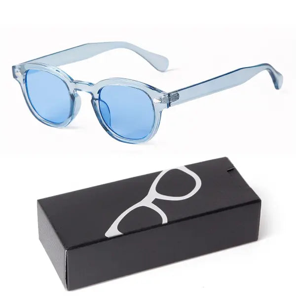 Fashion Gradient Blue Small Round Sunglasses for Adults - N2 / China Mainland / as picture
