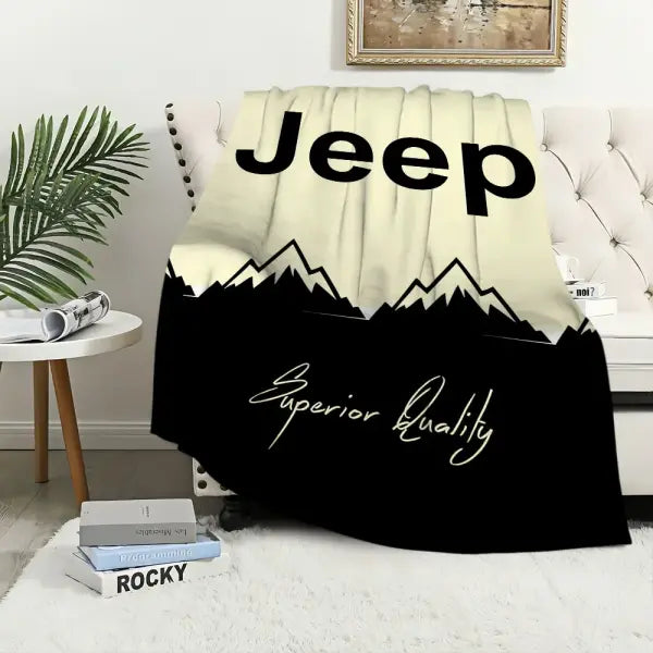 Fashion Logo Racing Cras J-Jeep Cool Blanket Plush Nap Sofa rug for Living Room Office Bedroom Birthday Home Travel Kid