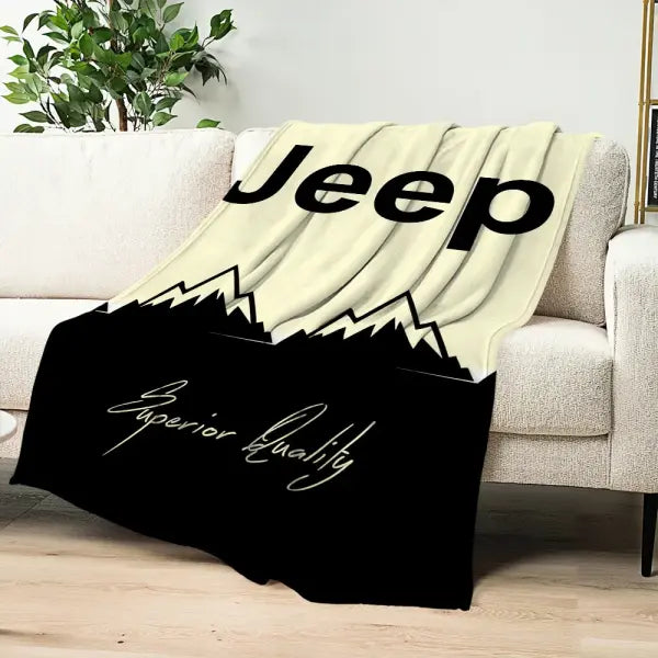 Fashion Logo Racing Cras J-Jeep Cool Blanket Plush Nap Sofa rug for Living Room Office Bedroom Birthday Home Travel Kid