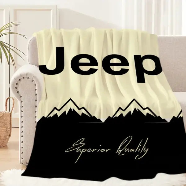 Fashion Logo Racing Cras J-Jeep Cool Blanket Plush Nap Sofa rug for Living Room Office Bedroom Birthday Home Travel Kid