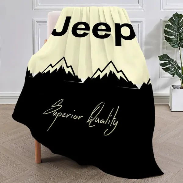 Fashion Logo Racing Cras J-Jeep Cool Blanket Plush Nap Sofa rug for Living Room Office Bedroom Birthday Home Travel Kid