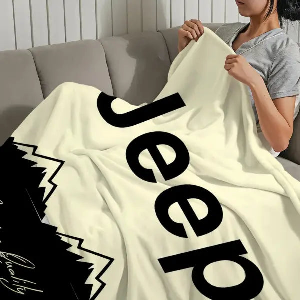 Fashion Logo Racing Cras J-Jeep Cool Blanket Plush Nap Sofa rug for Living Room Office Bedroom Birthday Home Travel Kid