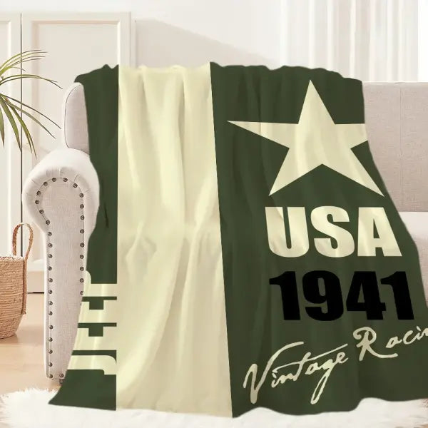 Fashion Logo Racing Cras J-Jeep Cool Blanket Plush Nap Sofa rug for Living Room Office Bedroom Birthday Home Travel Kid