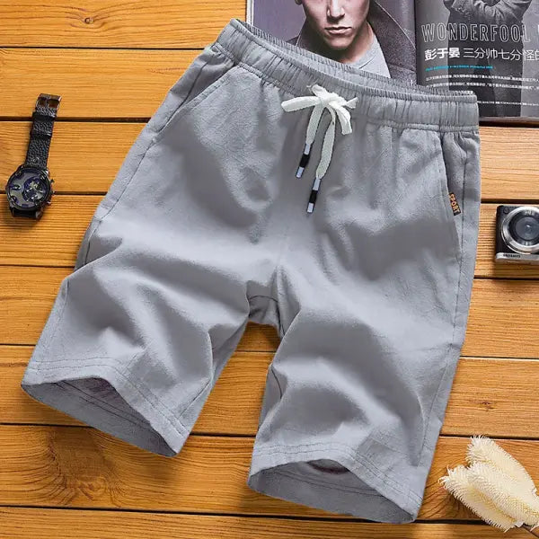 Summer Casual Running Sport Shorts Polyester Straight Beach Pants - Image Color / M