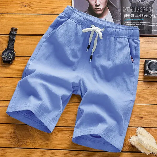 Summer Casual Running Sport Shorts Polyester Straight Beach Pants - Image Color 1 / 5XL