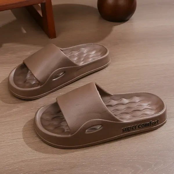 Fashion Men’s Summer Lightweight EVA Indoor Home Sandals - BROWN / 42-43