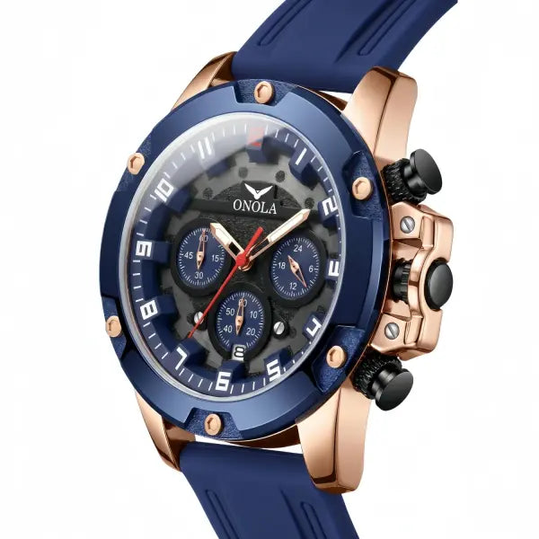 ONOLA Luxury Quartz Sports Watch Silicone Luminous Hands