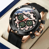 ONOLA Luxury Quartz Sports Watch Silicone Luminous Hands