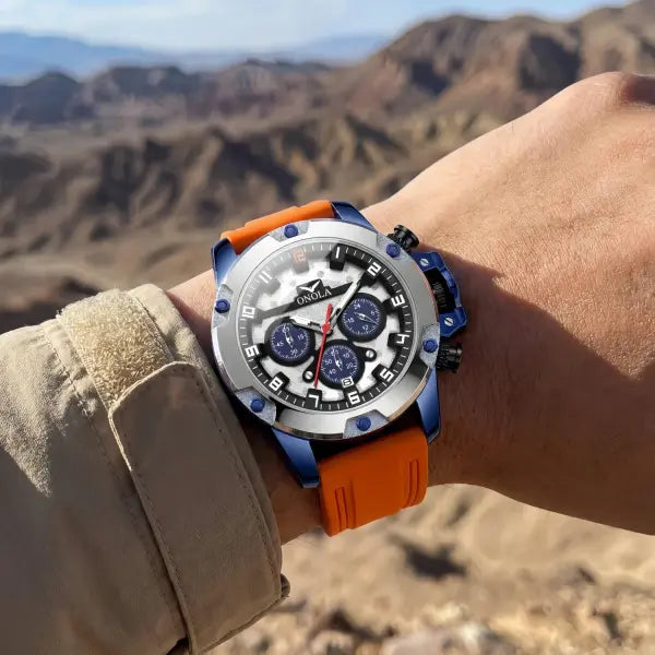 ONOLA Luxury Quartz Sports Watch Silicone Luminous Hands