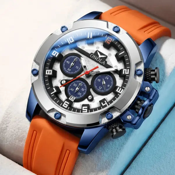 ONOLA Luxury Quartz Sports Watch Silicone Luminous Hands