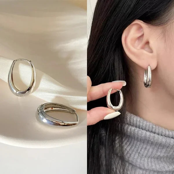 Fashion Metal Drop Earrings – Vintage Hoop Pendant Jewelry for Women - 2