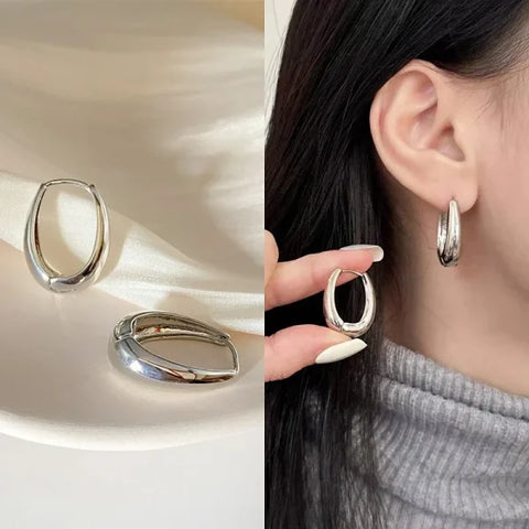 Fashion Metal Drop Earrings – Vintage Hoop Pendant Jewelry for Women - 2