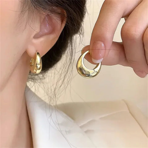 Fashion Metal Drop Earrings – Vintage Hoop Pendant Jewelry for Women - 3