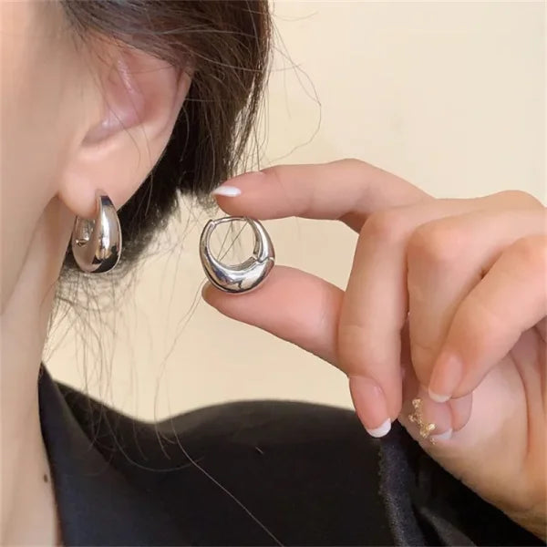 Fashion Metal Drop Earrings – Vintage Hoop Pendant Jewelry for Women - 4