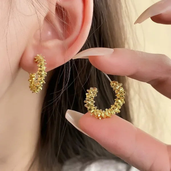 Fashion Metal Drop Earrings – Vintage Hoop Pendant Jewelry for Women - Himpall