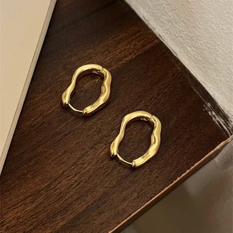 Fashion Metal Drop Earrings – Vintage Hoop Pendant Jewelry for Women - 11