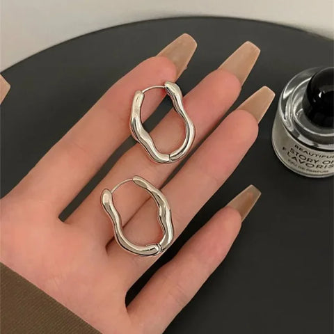 Fashion Metal Drop Earrings – Vintage Hoop Pendant Jewelry for Women - 12