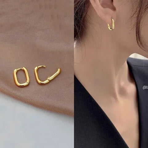 Fashion Metal Drop Earrings – Vintage Hoop Pendant Jewelry for Women - 15