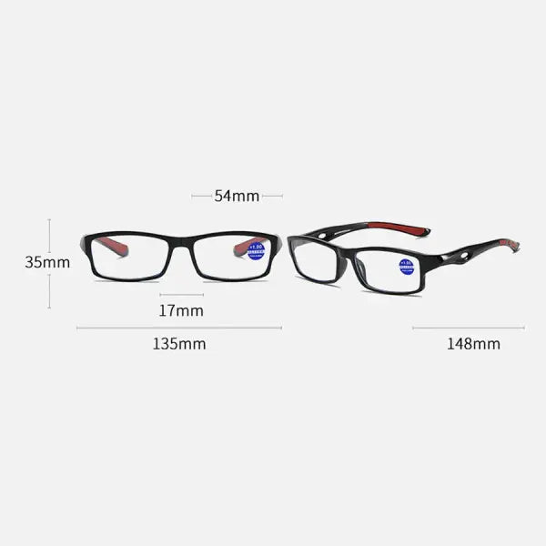 Fashion reading glasses with anti blue light sport frames