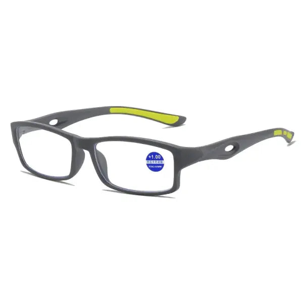 Fashion reading glasses with anti blue light sport frames