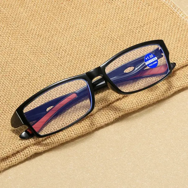 Fashion reading glasses with anti blue light sport frames