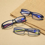 Fashion reading glasses with anti blue light sport frames