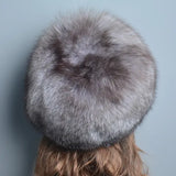 Fashion Real Fox Fur Winter Hat for Women – Natural Fluffy Beanie Russian Style Bomber Cap
