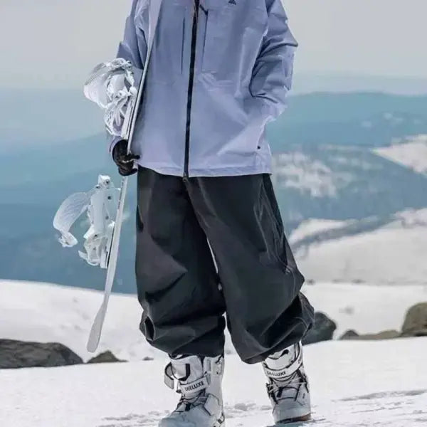 High-Waist Waterproof Ski Pants – Wear-Resistant Snow Pants for Casual & Professional Winter Sports