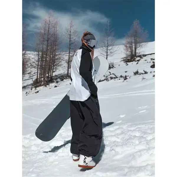 High-Waist Waterproof Ski Pants – Wear-Resistant Snow Pants for Casual & Professional Winter Sports