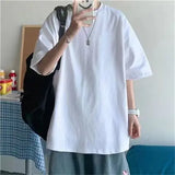 Solid Polyester T-Shirt for Men – Basic Casual Oversized Tee Quality Unisex Short Sleeve Top