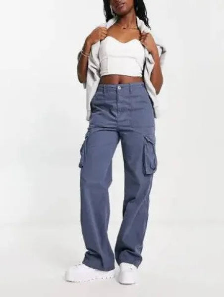 Women’s Fashion Straight Jeans In Autumn - Light Blue / 2XL