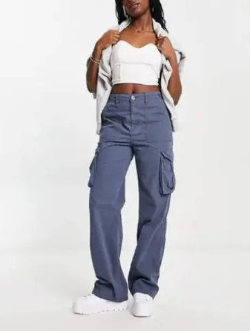 Women’s Fashion Straight Jeans In Autumn - Light Blue / 2XL