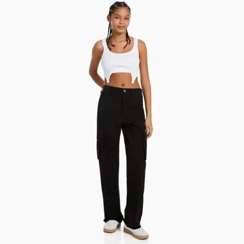 Women’s Fashion Straight Jeans In Autumn - Black / XS