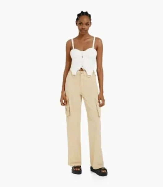 Women’s Fashion Straight Jeans In Autumn - Apricot / XS