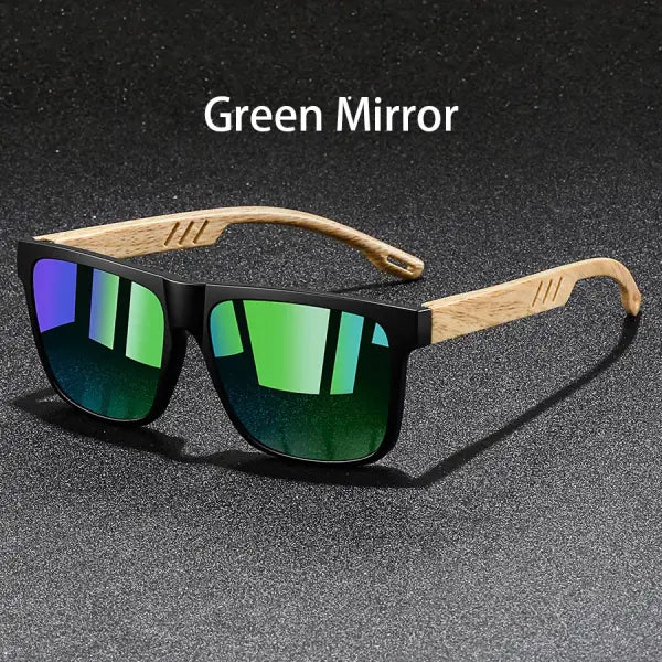 Fashion Vintage Square Frame Sunglasses Men and Women UV400 Eyewear - GreenMirror