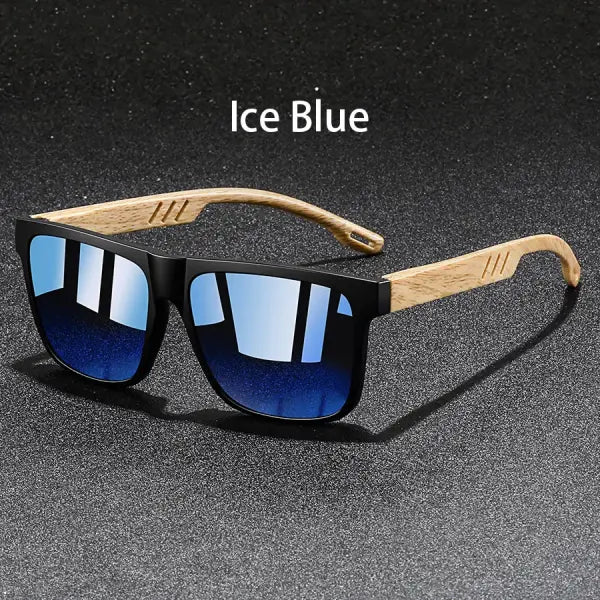 Fashion Vintage Square Frame Sunglasses Men and Women UV400 Eyewear - IceBlue