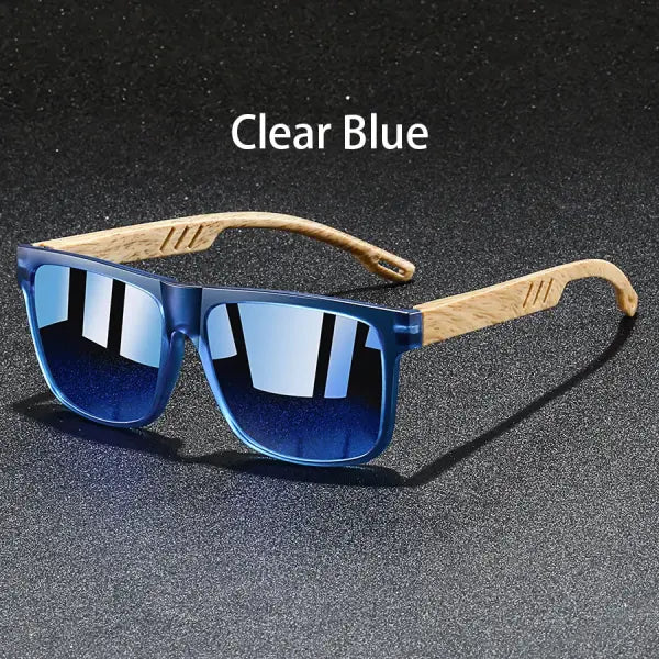 Fashion Vintage Square Frame Sunglasses Men and Women UV400 Eyewear - ClearBlue