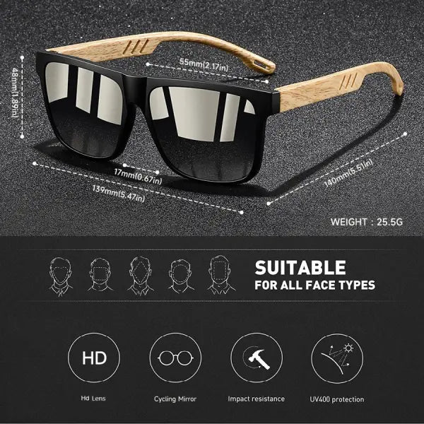 Fashion Vintage Square Frame Sunglasses Men and Women UV400 Eyewear
