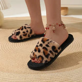 Fashion Women Slippers Cotton Plush Warm Female Light EVA Flat Bottom Non-slip Comfortable Slides Winter Autumn House