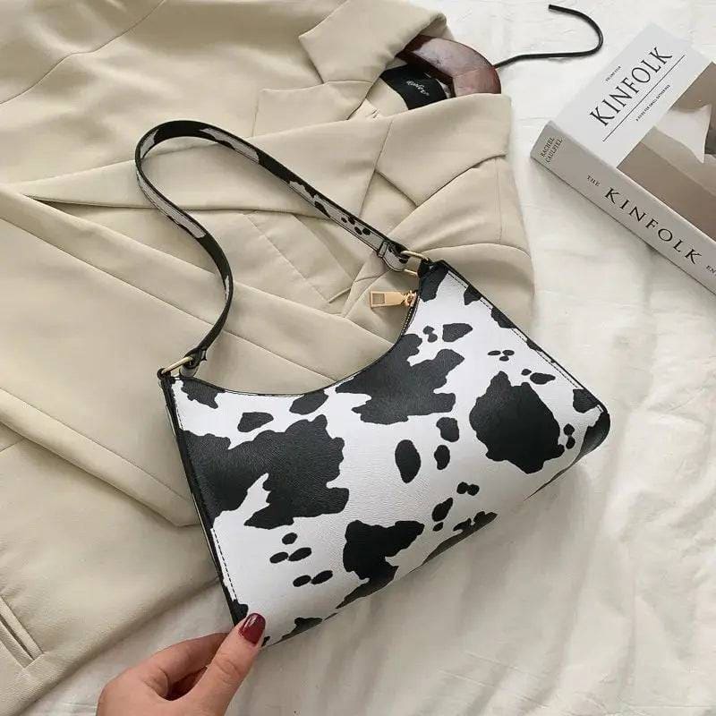 Fashion Zebra Print Handbag - Cow / CN